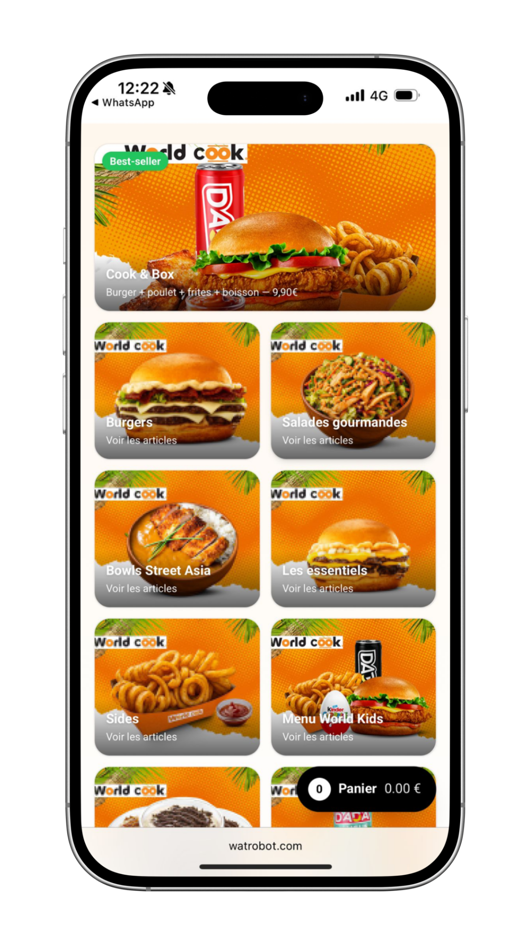 Robot HelloBuddy prenant une commande automatiquement sur WhatsApp